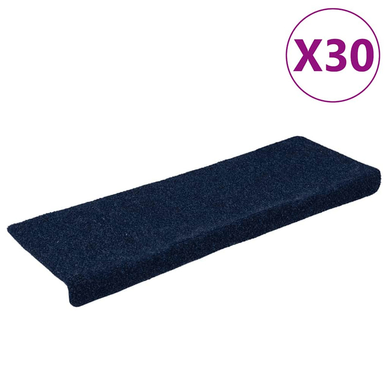 Load image into Gallery viewer, Vidaxl trapmatten zelfklevend 30 stuks 65x21x4 cm marineblauw met rechthoekige rand