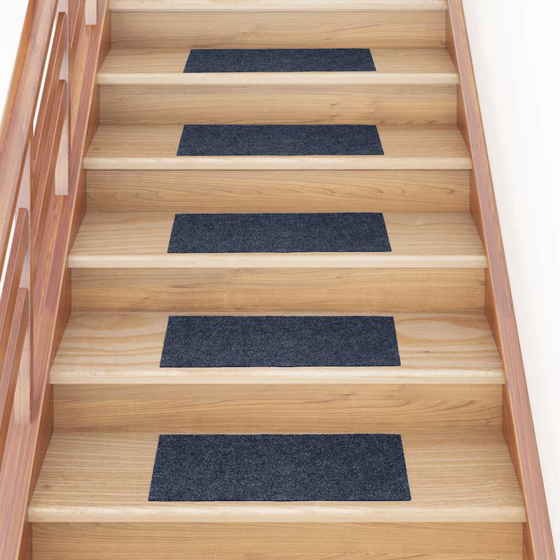 Load image into Gallery viewer, Vidaxl trapmatten zelfklevend 30 stuks 60x25 cm grijs blauw rechthoekig