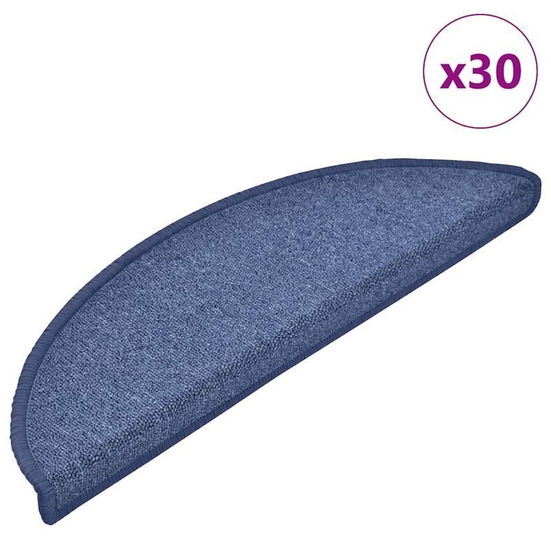 Load image into Gallery viewer, Vidaxl trapmatten 30 st 56x17x3 cm blauw halfrond