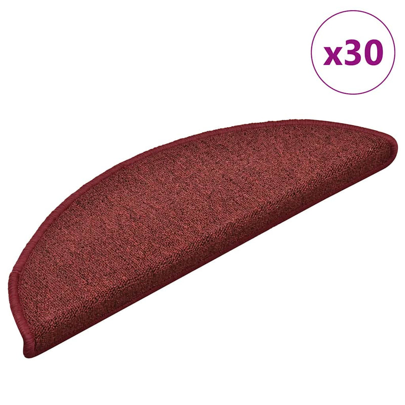 Load image into Gallery viewer, Vidaxl trapmatten 30 st 56x17x3 cm bordeaux halfrond