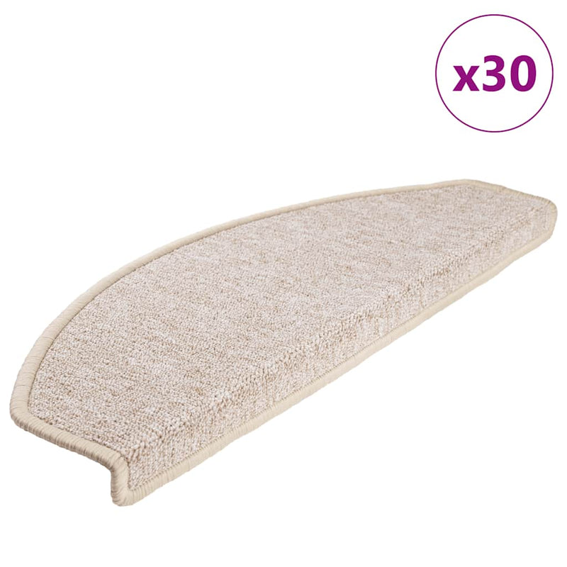 Load image into Gallery viewer, Vidaxl trapmatten 30 st 65x24x4 cm taupe halfrond groot