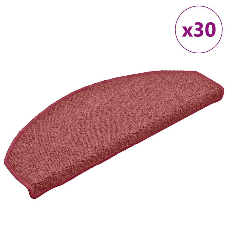Load image into Gallery viewer, Vidaxl trapmatten 30 st 65x24x4 cm bordeaux halfrond groot