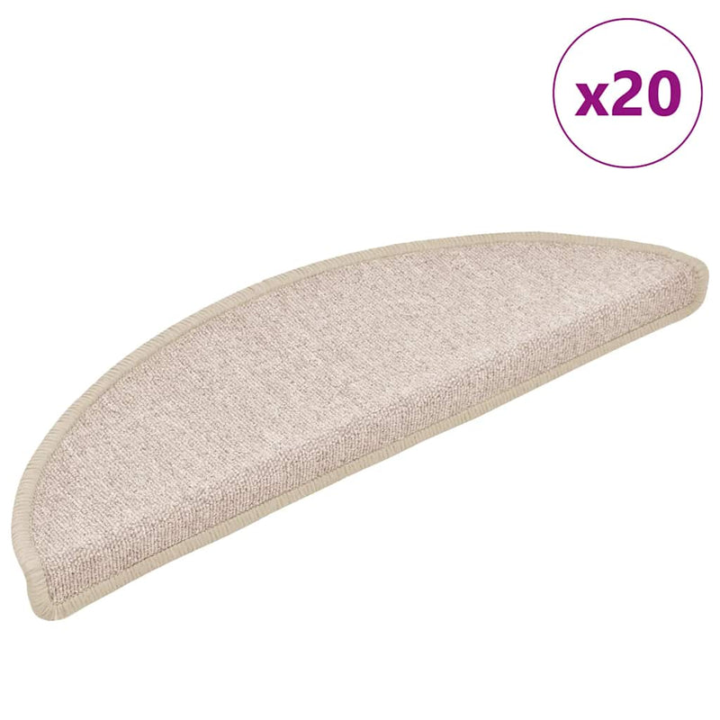 Load image into Gallery viewer, Vidaxl trapmatten 20 st 56x17x3 cm taupe halfrond