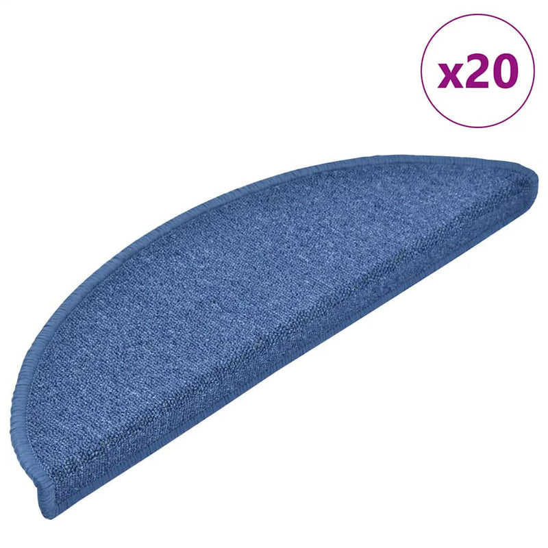 Load image into Gallery viewer, Vidaxl trapmatten 20 st 56x17x3 cm blauw halfrond