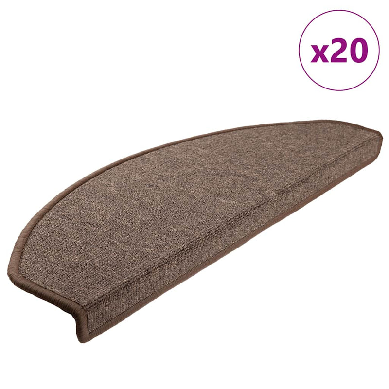Load image into Gallery viewer, Vidaxl trapmatten 20 st 65x24x4 cm koffiebruin halfrond groot