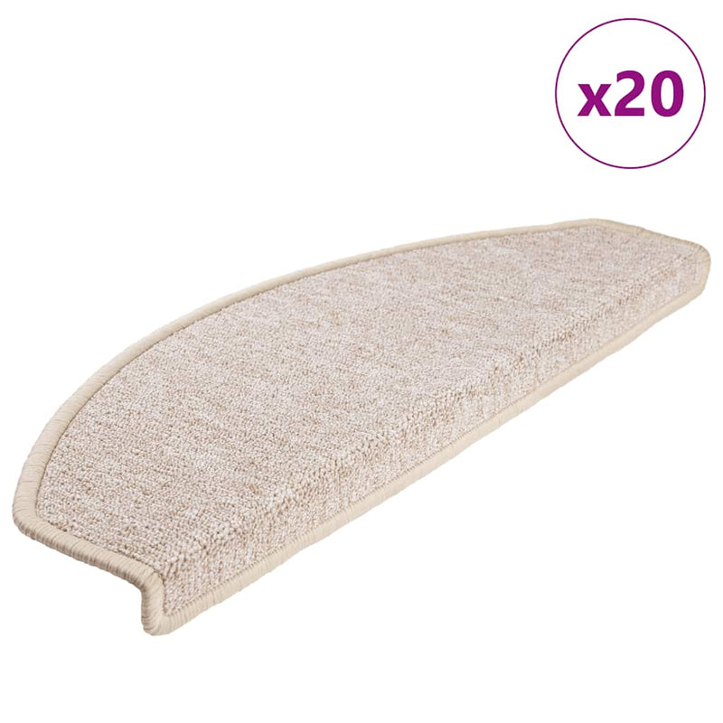 Load image into Gallery viewer, Vidaxl trapmatten 20 stuks 65x24x4 cm taupe halfrond groot