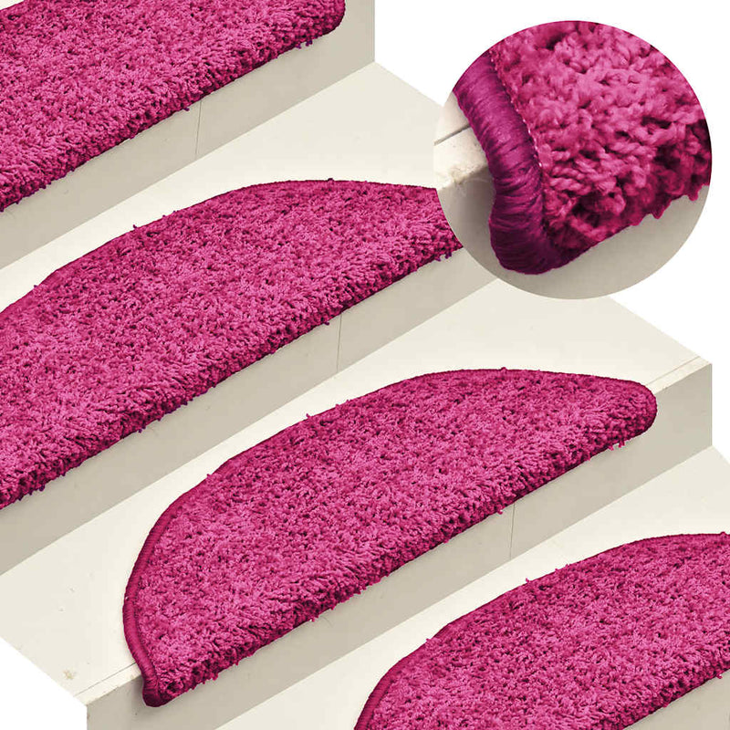 Load image into Gallery viewer, Vidaxl trapmatten 30 st 56x17x3 cm roze halfrond
