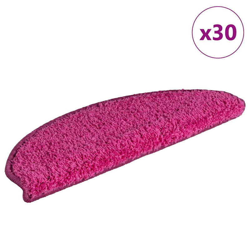 Load image into Gallery viewer, Vidaxl trapmatten 30 stuks 65x21x4 cm roze halfrond groot