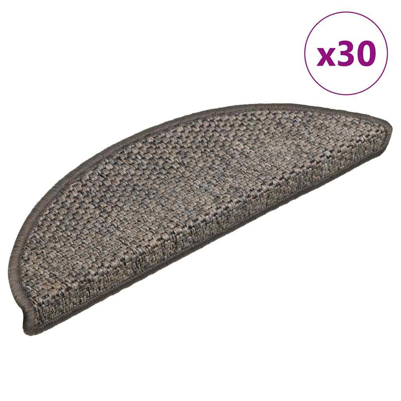 Load image into Gallery viewer, Vidaxl trapmatten zelfklevend sisal-look 30 st 56x17x3 cm grijs-beige
