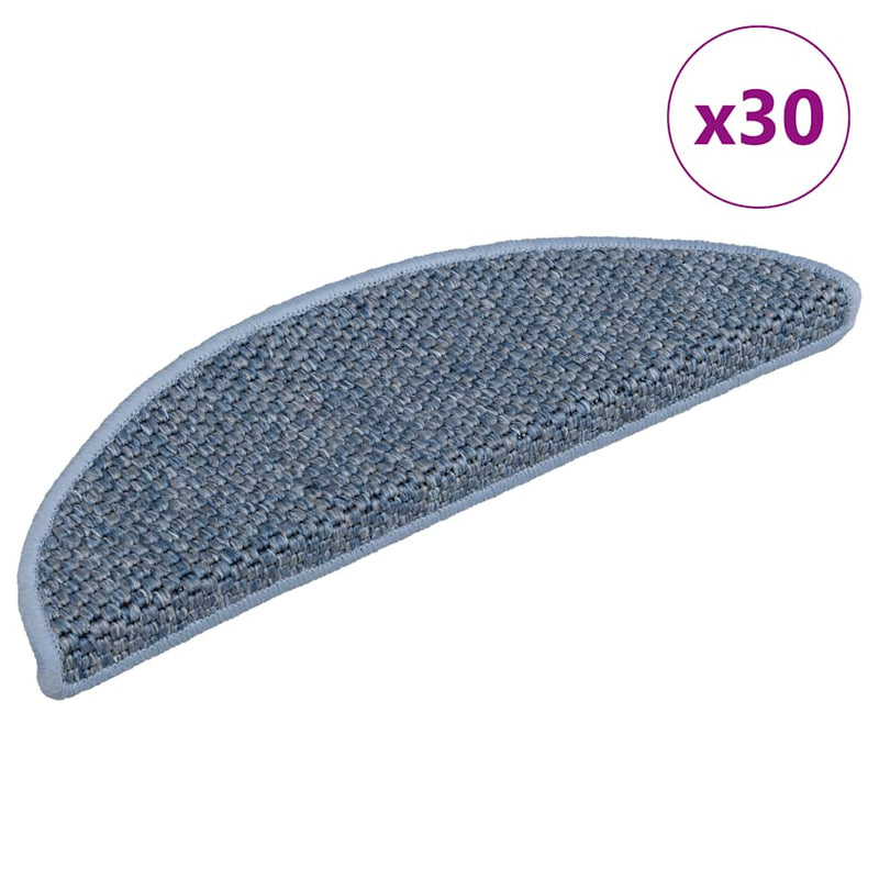 Load image into Gallery viewer, Vidaxl trapmatten zelfklevend sisal-look 30 st 56x17x3 cm blauw