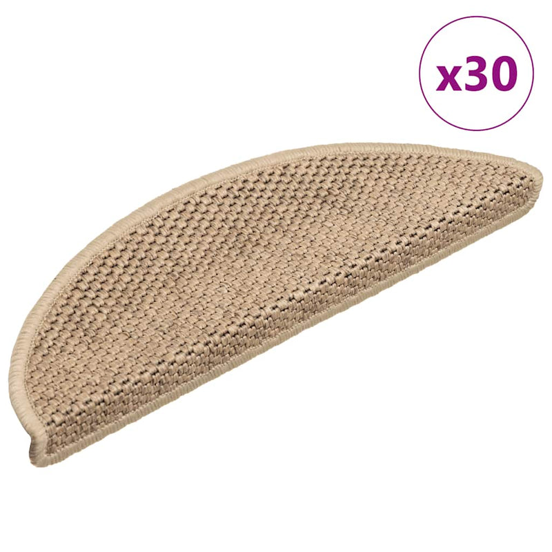Load image into Gallery viewer, Vidaxl trapmatten zelfklevend sisal-look 30 st 56x17x3 cm zand