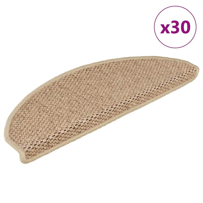 Load image into Gallery viewer, Vidaxl trapmatten zelfklevend sisal-look 30 st 65x21x4 cm zand