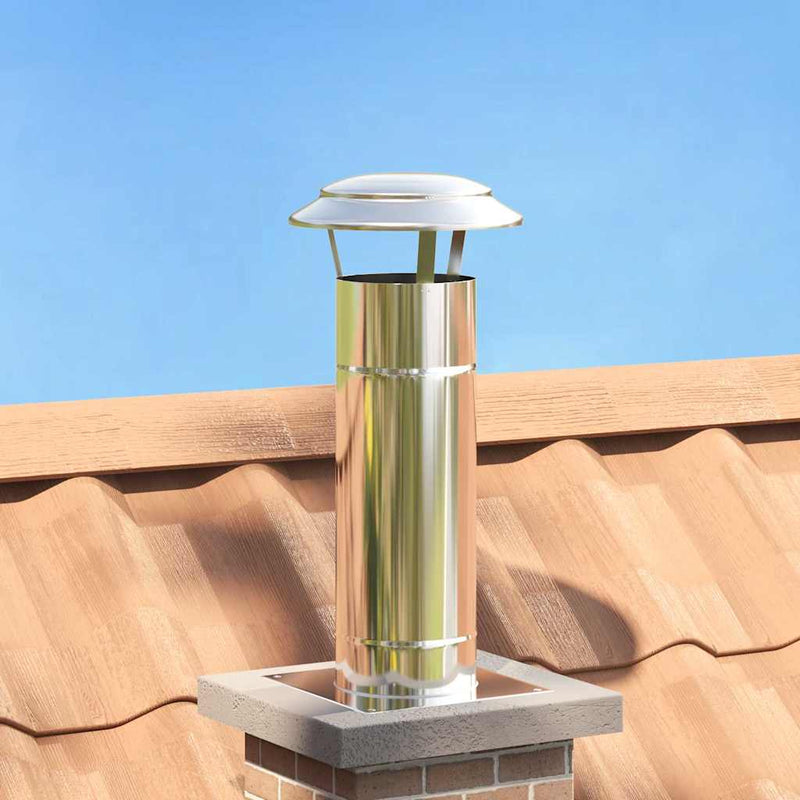 Load image into Gallery viewer, Vidaxl regenbescherming voor schoorsteen zilver 25 x 25 x 20 cm