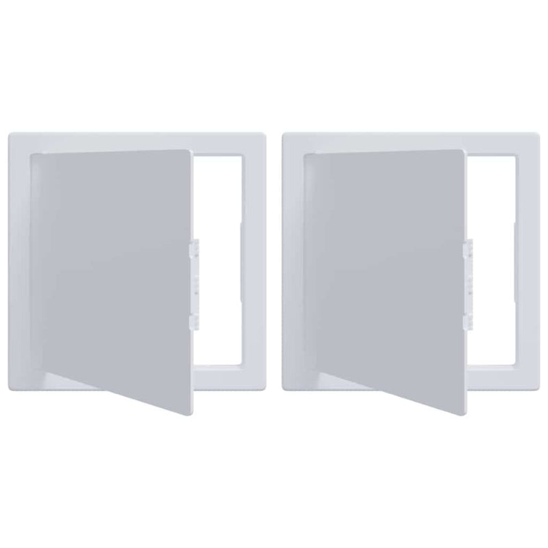 Load image into Gallery viewer, Vidaxl toegangs-panelen 2 pcs wit 15 x 15 cm abs kunststof