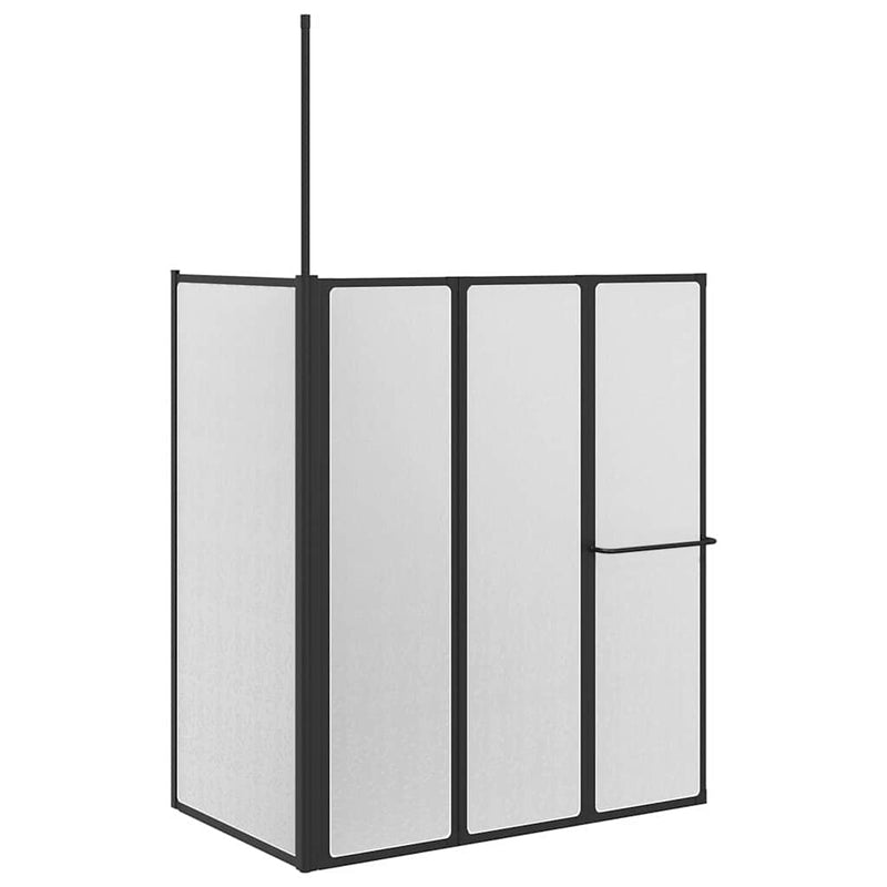 Load image into Gallery viewer, Vidaxl douchescherm wit 120 x 70 x 137 cm aluminium