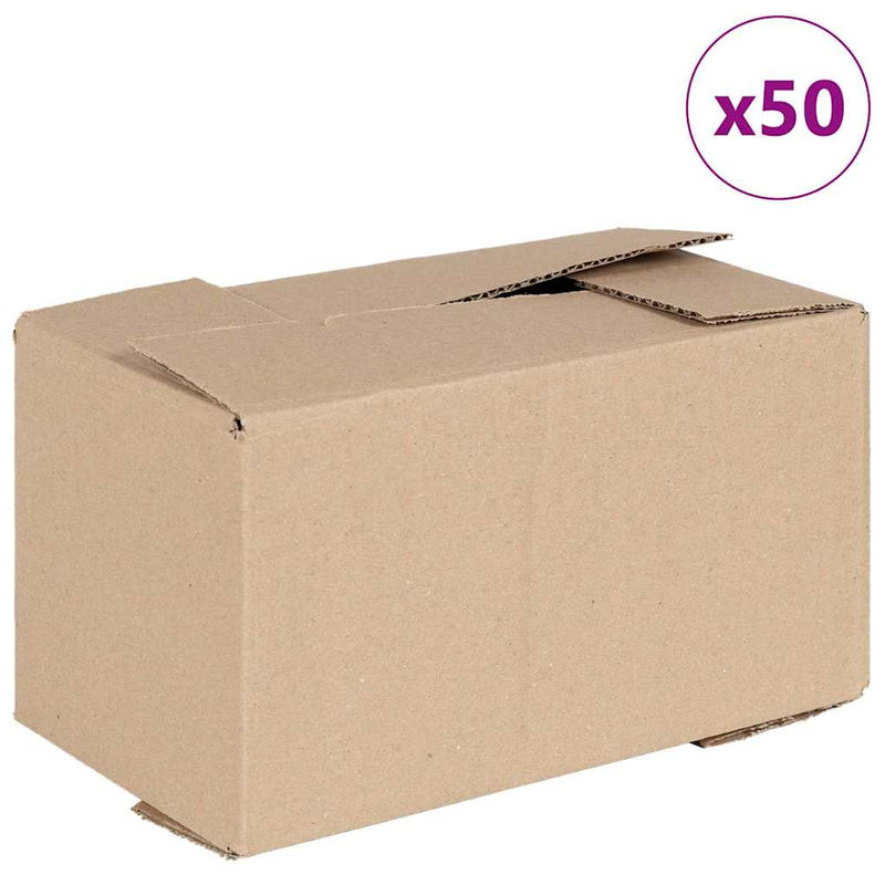 Load image into Gallery viewer, Vidaxl vouwdoos met opslag 50 pcs naturel 24 x 13 x 13 cm karton