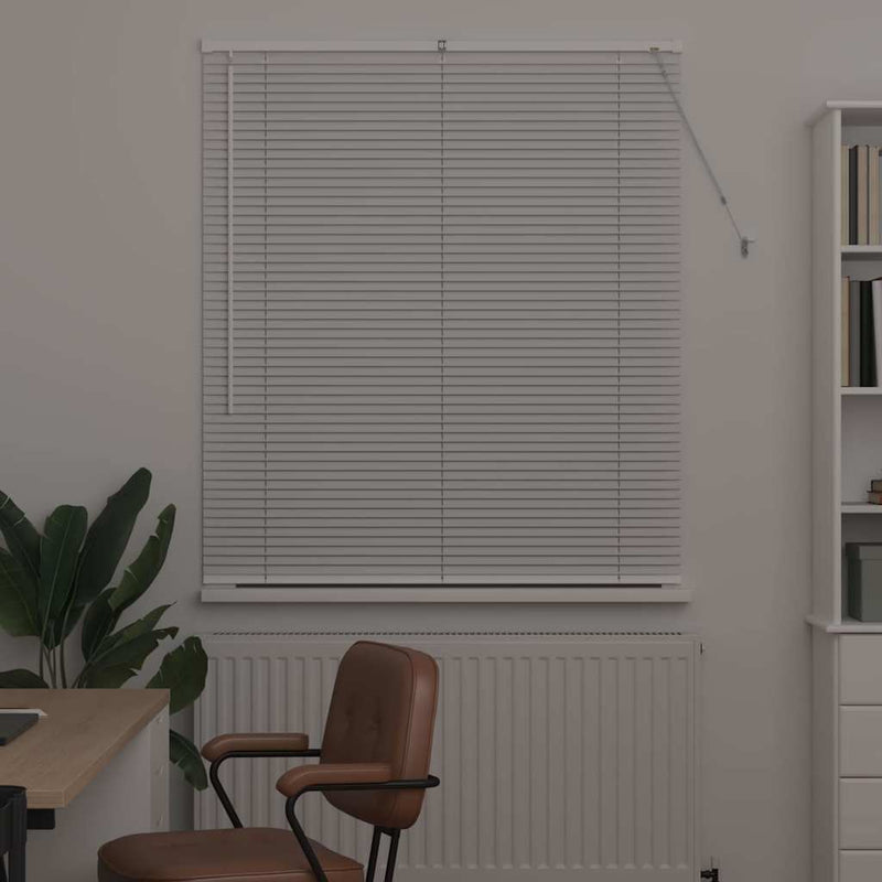 Load image into Gallery viewer, Vidaxl venetiaanse jaloezieën wit 130 x 110 cm aluminium