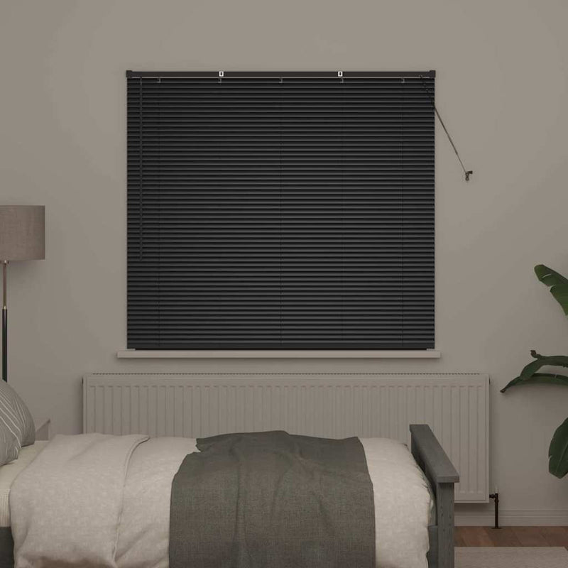 Load image into Gallery viewer, Vidaxl venetiaanse jaloezieën zwart 130 x 150 cm aluminium