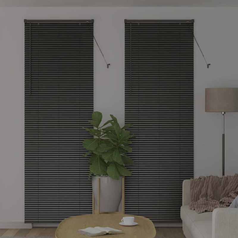 Load image into Gallery viewer, Vidaxl venetiaanse jaloezieën zwart 220 x 75 cm aluminium
