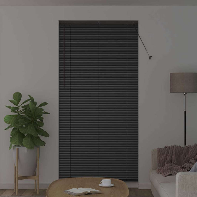 Load image into Gallery viewer, Vidaxl venetiaanse jaloezieën zwart 220 x 100 cm aluminium