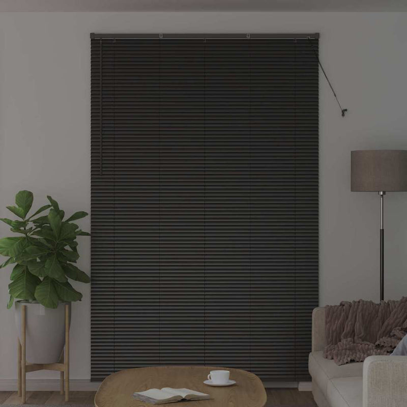 Load image into Gallery viewer, Vidaxl venetiaanse jaloezieën zwart 220 x 140 cm aluminium