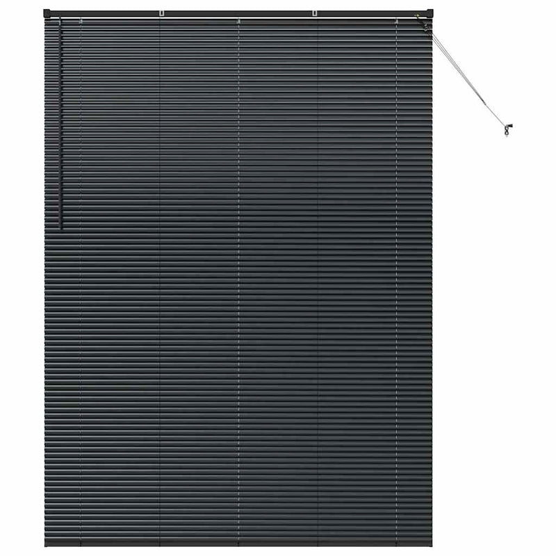 Load image into Gallery viewer, Vidaxl venetiaanse jaloezieën zwart 220 x 155 cm aluminium