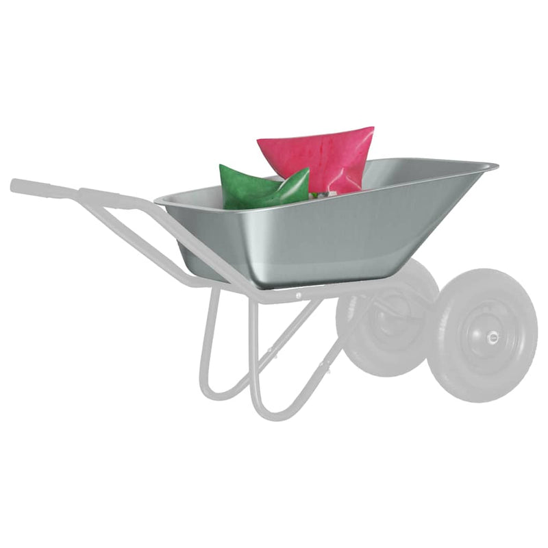Load image into Gallery viewer, Vidaxl vervanging voor kruiwagenlade zilver 88 x 60 x 32 cm staal