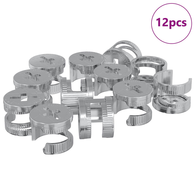 Load image into Gallery viewer, Vidaxl cam lock moeren 12 pcs zilver 12 x 10 mm staal