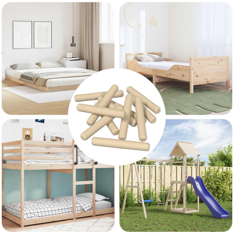 Load image into Gallery viewer, Vidaxl houten dowels 12000 pcs bruin massief hout
