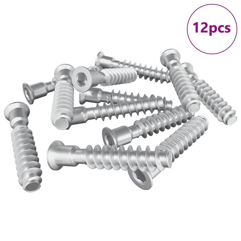 Load image into Gallery viewer, Vidaxl hoofdkapbout 12 pcs zilver m7 x 40 mm staal