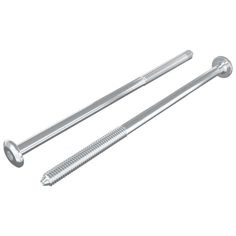 Load image into Gallery viewer, Vidaxl meubelschroeven 2 pcs zilver m6 x 120 mm staal