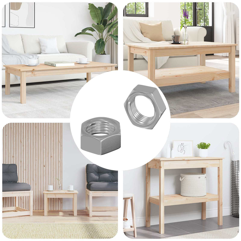 Load image into Gallery viewer, Vidaxl zeshoekige moeren 2 pcs zilver m6 staal