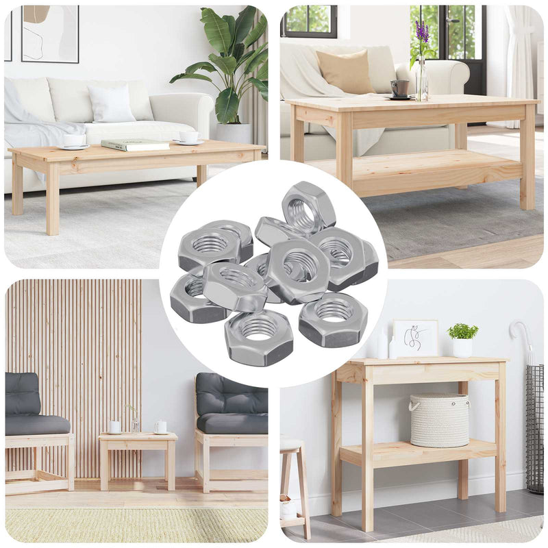 Load image into Gallery viewer, Vidaxl zeshoekige moeren 12 pcs zilver m8 ijzer