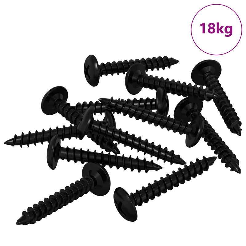 Load image into Gallery viewer, Vidaxl zelftappende nagel 9000 pcs zwart staal