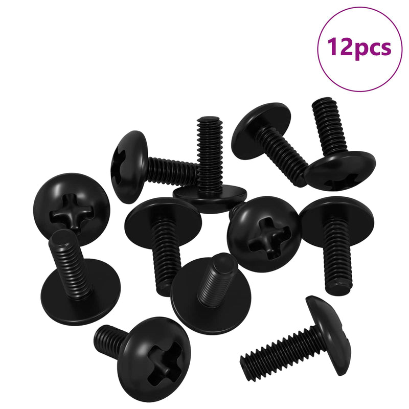 Load image into Gallery viewer, Vidaxl sleeve schroeven 12 pcs zwart m4 x 10 mm ijzer
