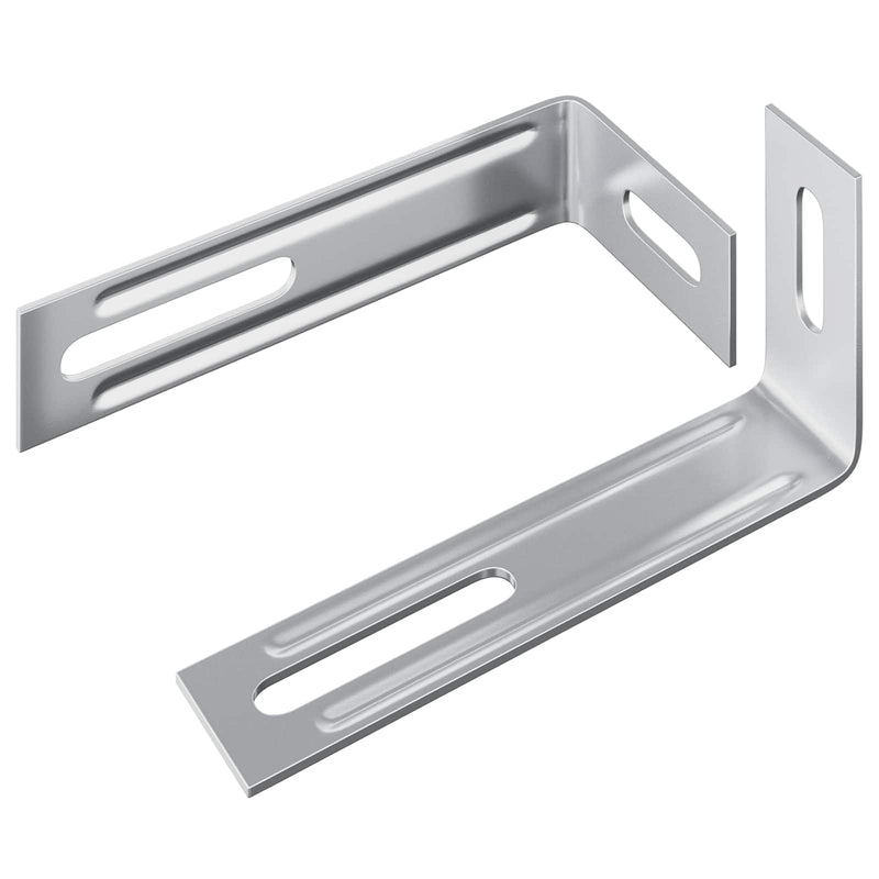 Load image into Gallery viewer, Vidaxl anti tip beugel effen 2 pcs zilver 74,5 x 15 x 32 mm ijzer