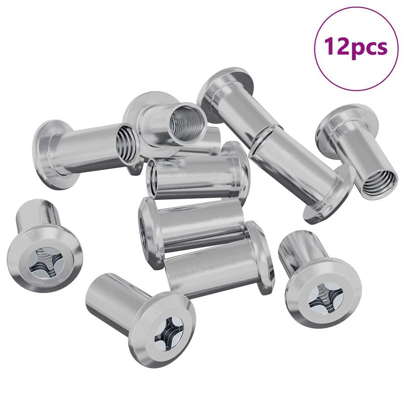 Load image into Gallery viewer, Vidaxl slotmoer 12 pcs nikkel m6 x 25 mm staal