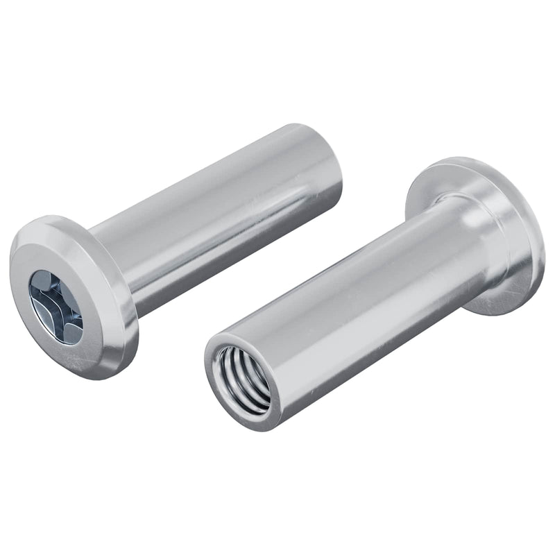 Load image into Gallery viewer, Vidaxl slotmoer 2 pcs zilver m6 x 15 mm staal