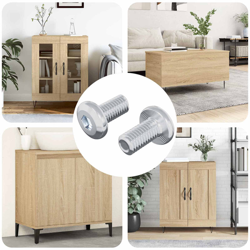 Load image into Gallery viewer, Vidaxl slotschroef effen 2 pcs zilver m6 x 12 mm staal