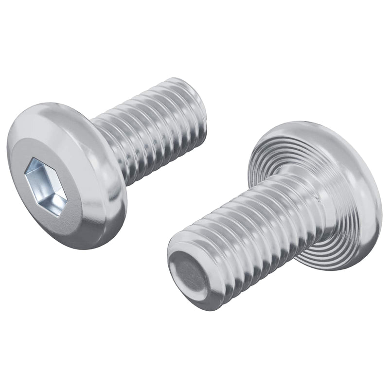 Load image into Gallery viewer, Vidaxl slotschroef effen 2 pcs zilver m6 x 12 mm staal