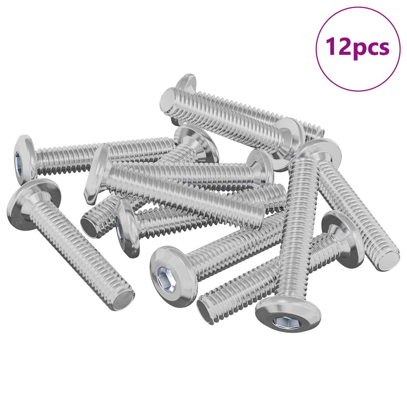 Load image into Gallery viewer, Vidaxl vergrendelingsschroef 12 pcs zilver m6 x 35 mm staal