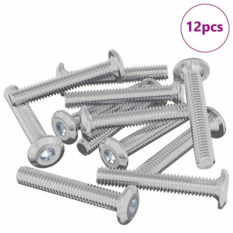 Load image into Gallery viewer, Vidaxl vergrendelingsschroef 12 pcs zilver m6 x 35 mm staal