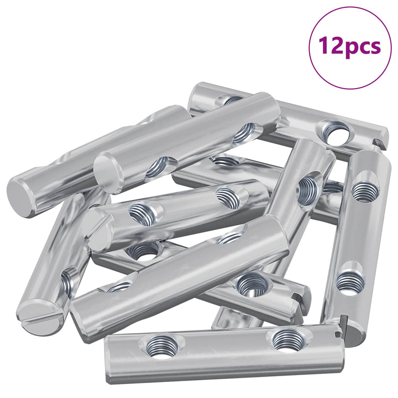 Load image into Gallery viewer, Vidaxl moer 12 pcs verzinkt 60 x 12 mm ijzer