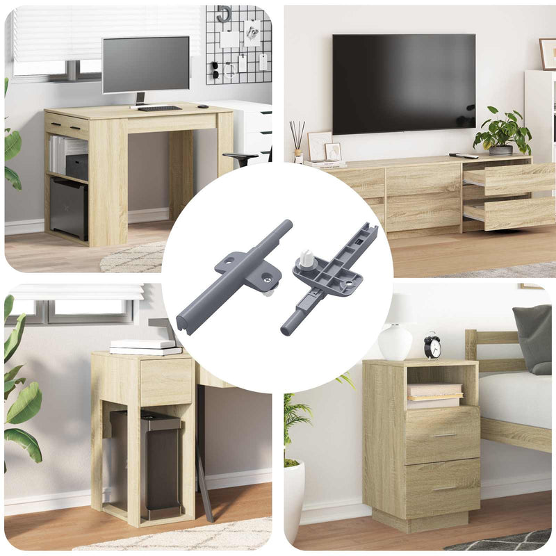 Load image into Gallery viewer, Vidaxl zachte sluitdempers 2 pcs grijs 125 x 47 x 15 mm pp