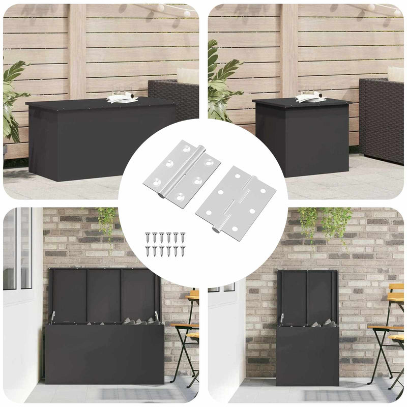 Load image into Gallery viewer, Vidaxl scharnier 2 pcs zilver 50 x 38 x 1,3 mm staal