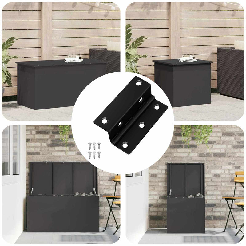 Load image into Gallery viewer, Vidaxl scharnier 537 pcs zwart 38 x 17 x 60 mm ijzer