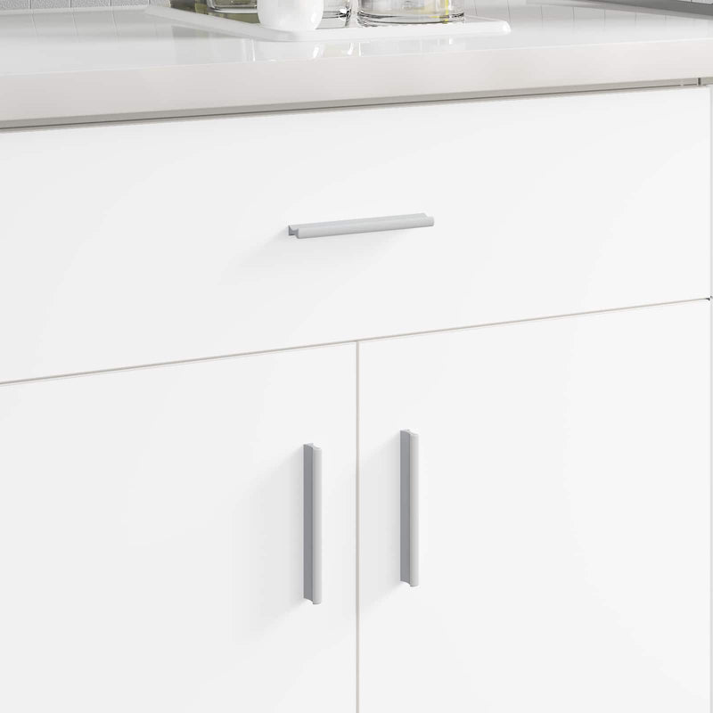 Load image into Gallery viewer, Vidaxl handvat effen 2 pcs zilver 105.7 x 7.4 x 15.5 mm aluminium
