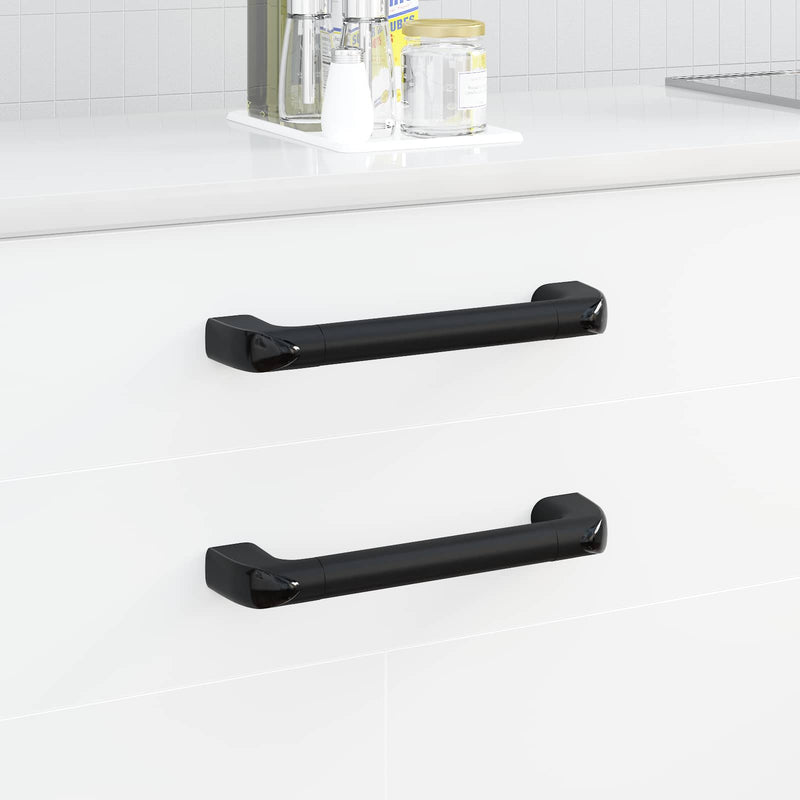 Load image into Gallery viewer, Vidaxl handvat effen 2 pcs zwart 380 x 34 x 85 mm aluminium en pp