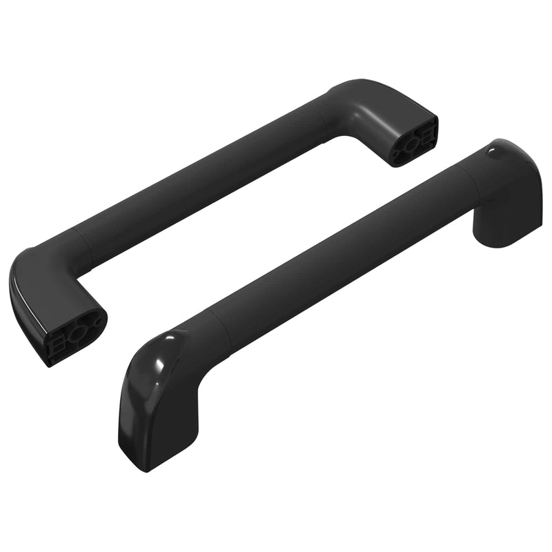 Load image into Gallery viewer, Vidaxl handvat effen 2 pcs zwart 380 x 34 x 85 mm aluminium en pp