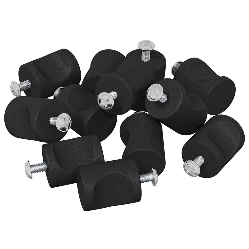 Load image into Gallery viewer, Vidaxl kastknop 12 pcs zwart 18 x 23 mm ijzer